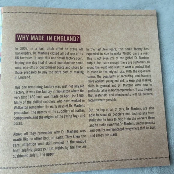 Rare Dr.MARTENS AirWair Boots STINGRAY MIE Made In England unisex US W9/M8 – NEW - Picture 10 of 16